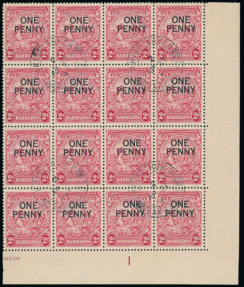 stamp-auction-british-empire-and-foreign-countries-barbados-regular